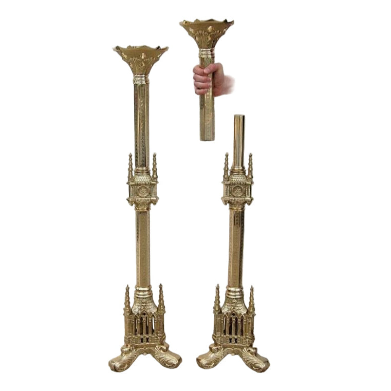 H-61A Gothic Processional Acolyte Candlestick