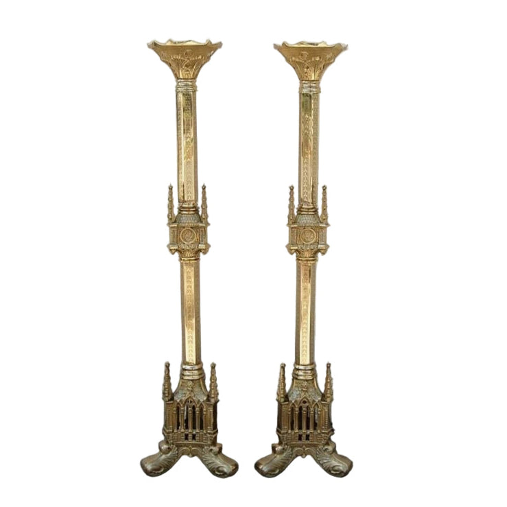 H-61A Gothic Processional Acolyte Candlestick