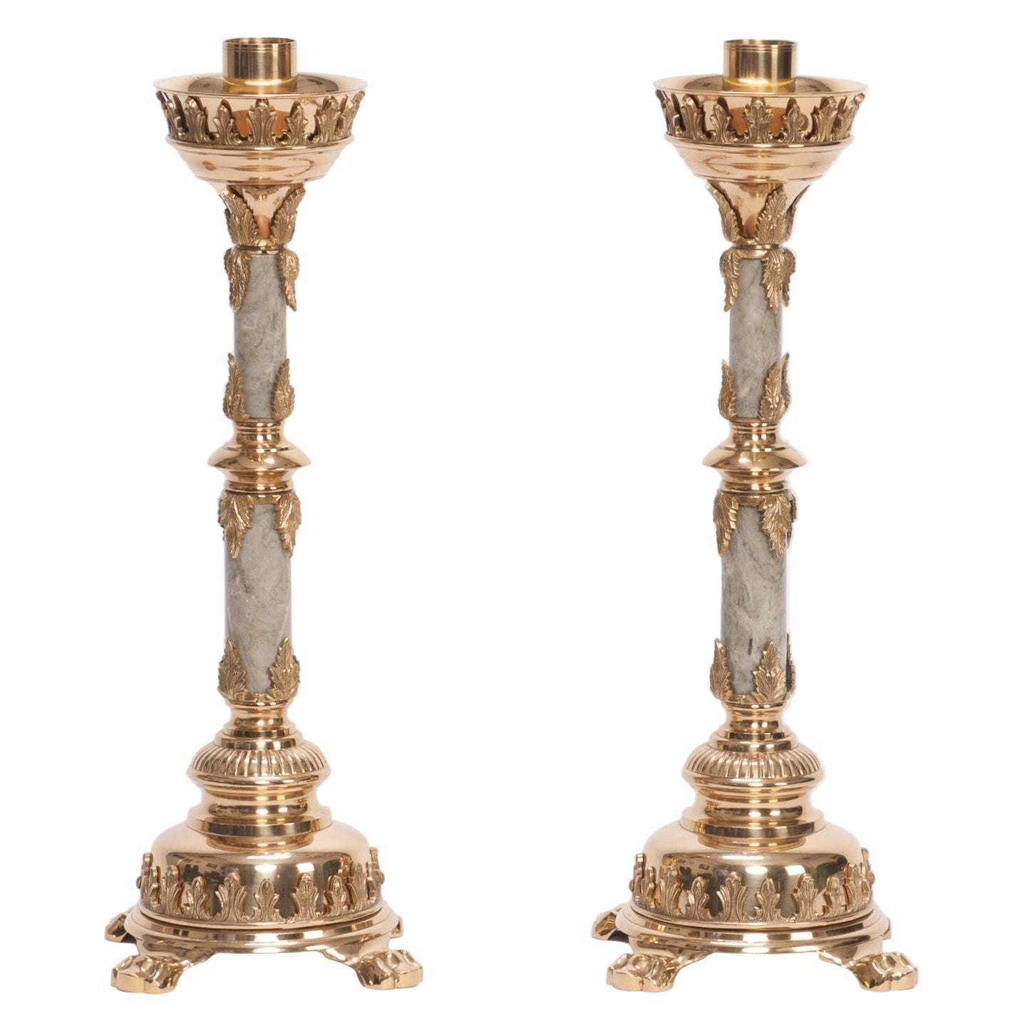 H-108MS Marble Stem Candlestick
