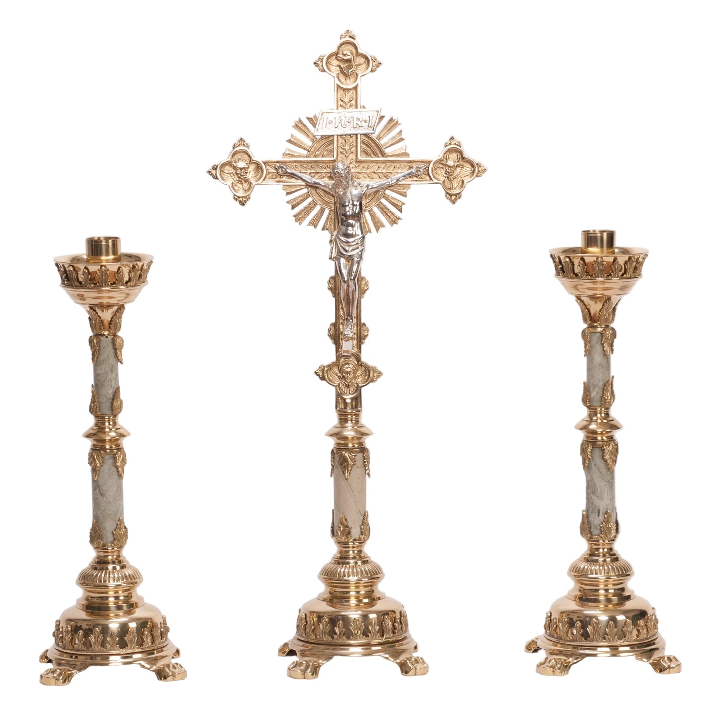 H-108MS Marble Stem Candlestick