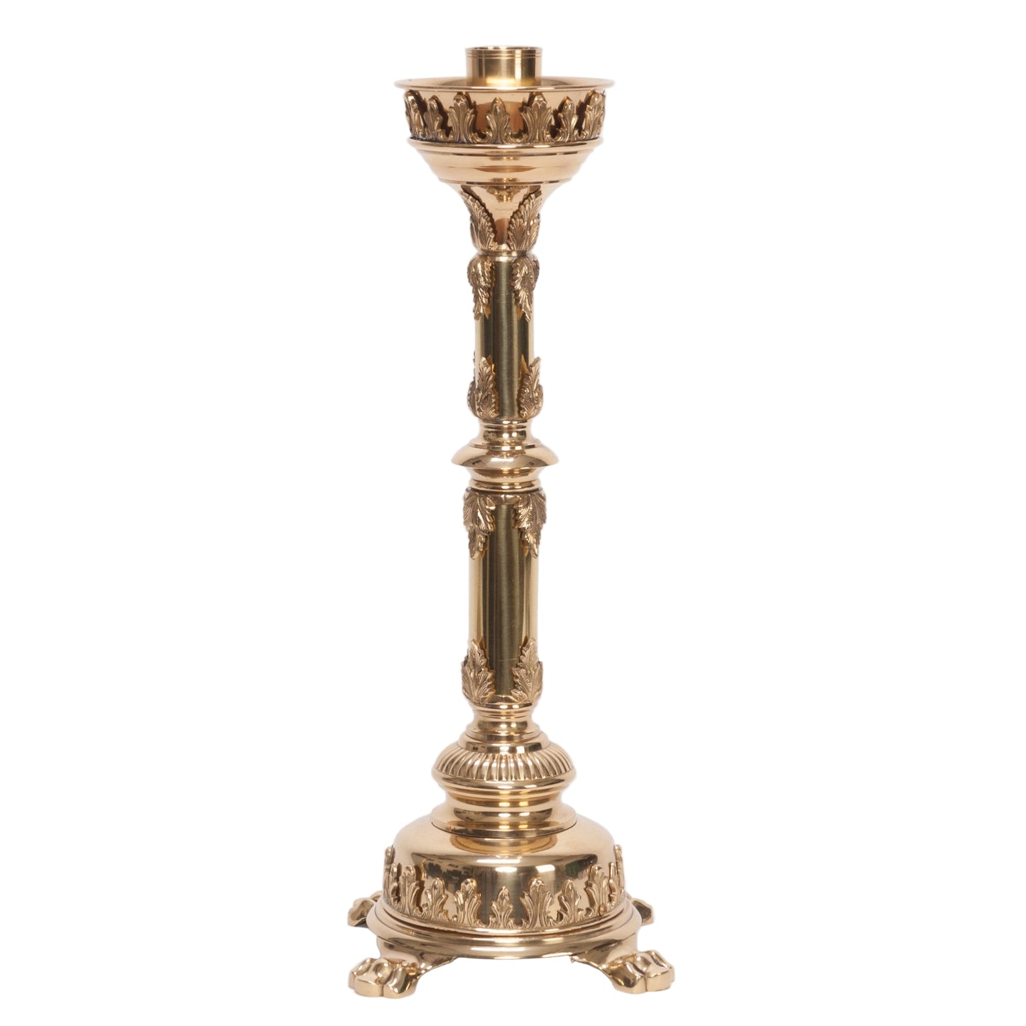 H-108SS Brass Smooth Stem Candlestick