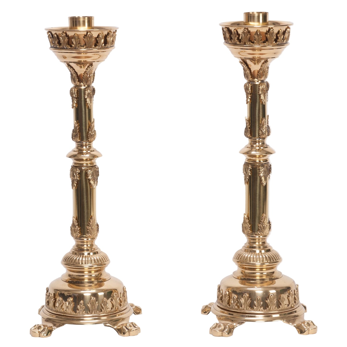 H-108SS Brass Smooth Stem Candlestick