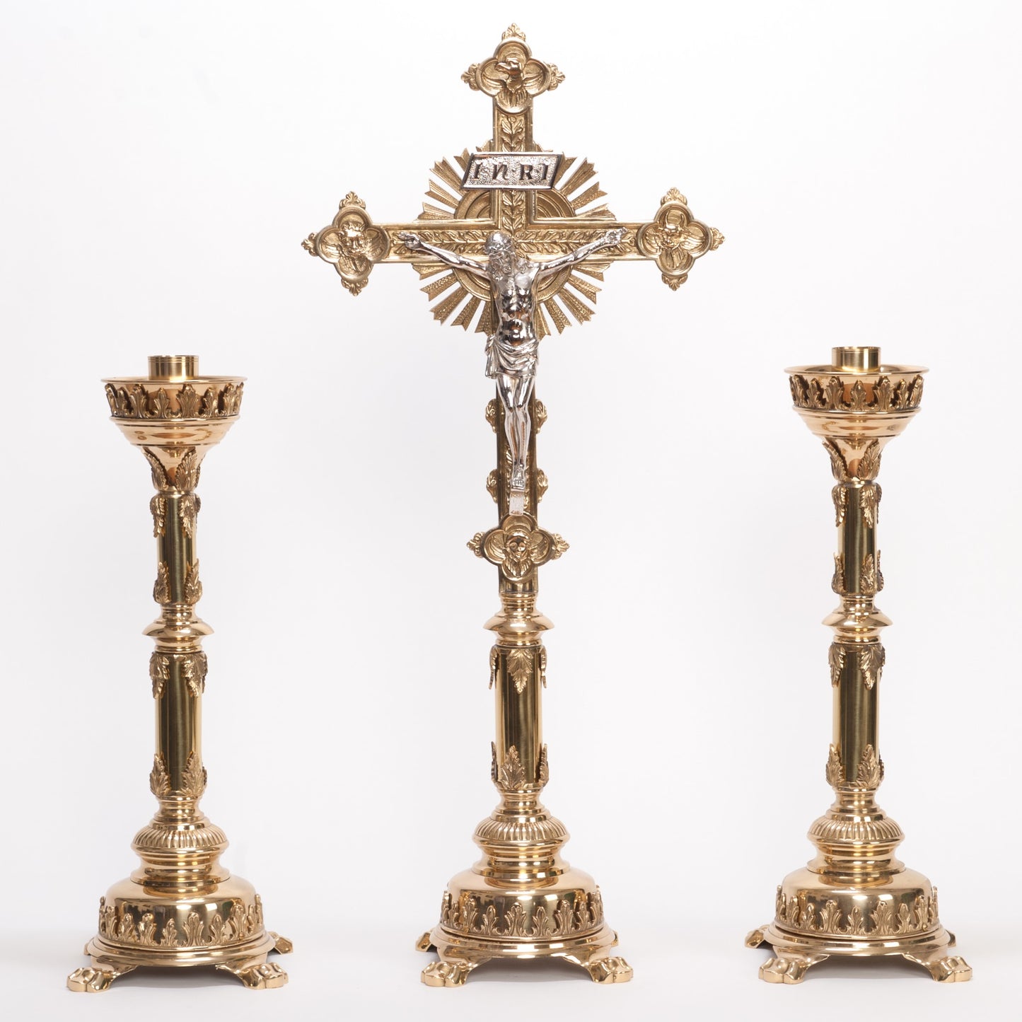 H-108B-SS Brass Stem Altar Cross