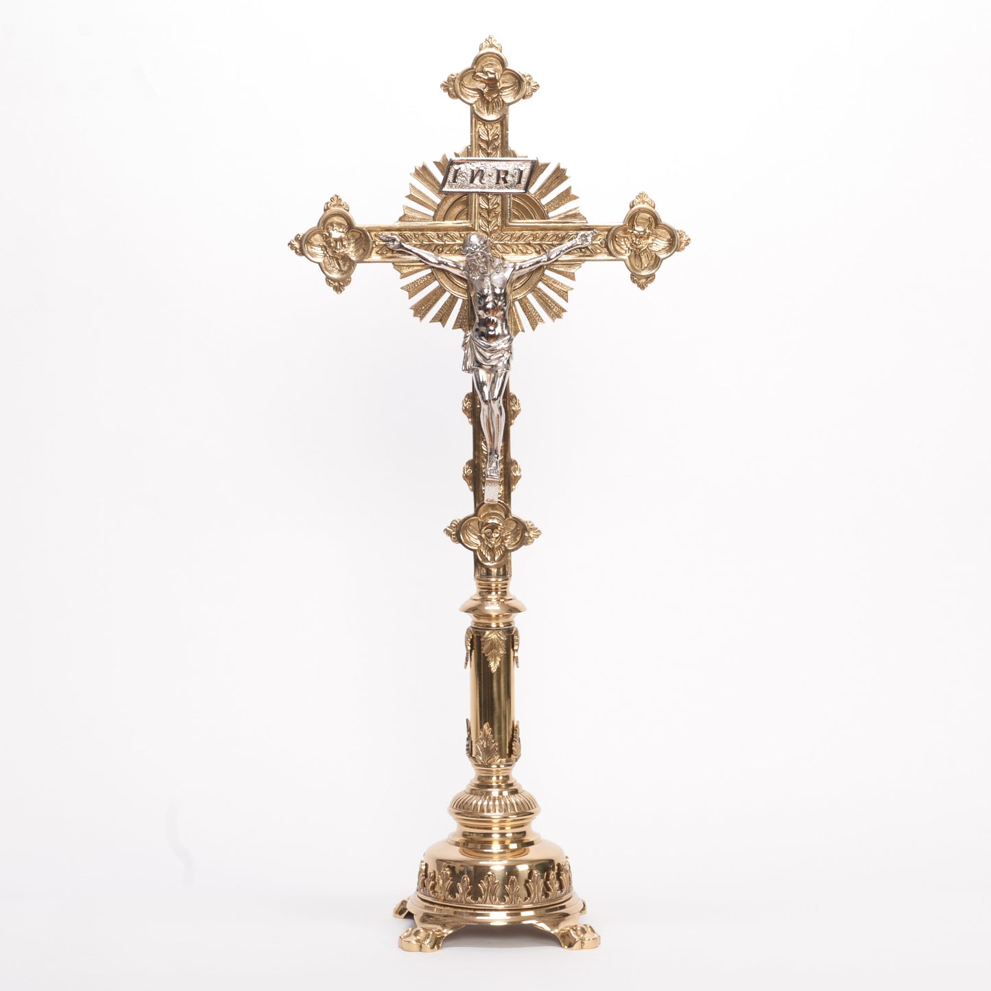 H-108B-SS Brass Stem Altar Cross