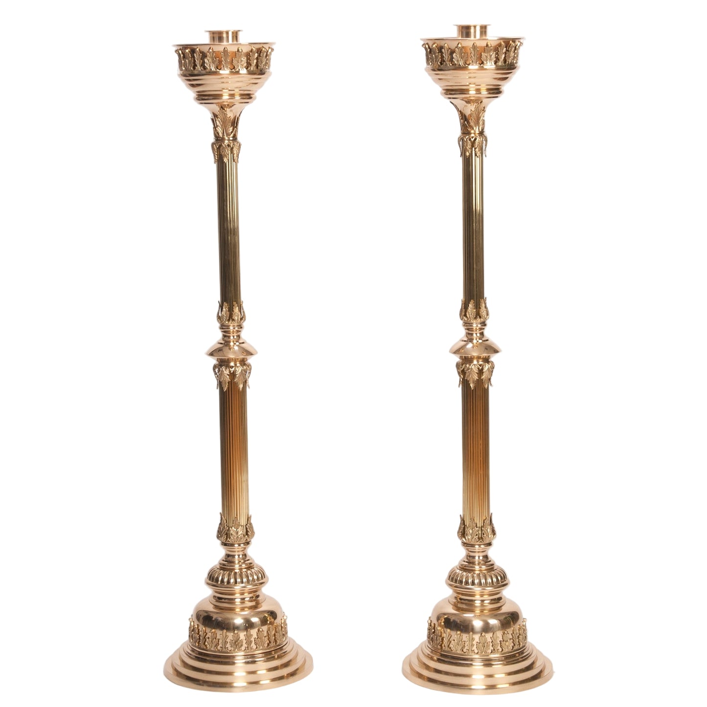 H-109FS Fluted Stem Altar Candlestick