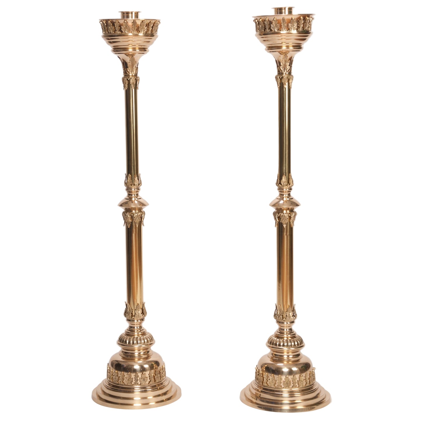 H-109SS Smooth Stem Altar Candlestick