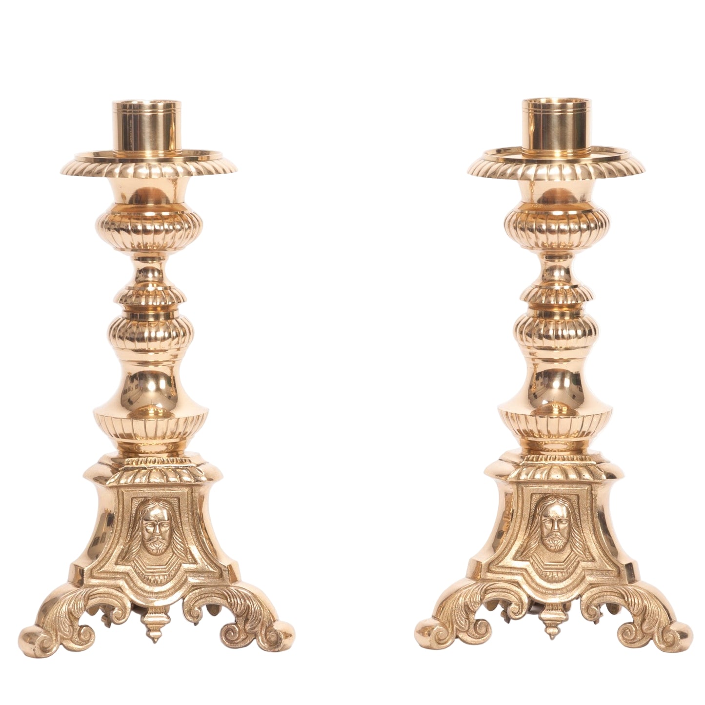 H-119SH-12 Short Holy Family Candlestick