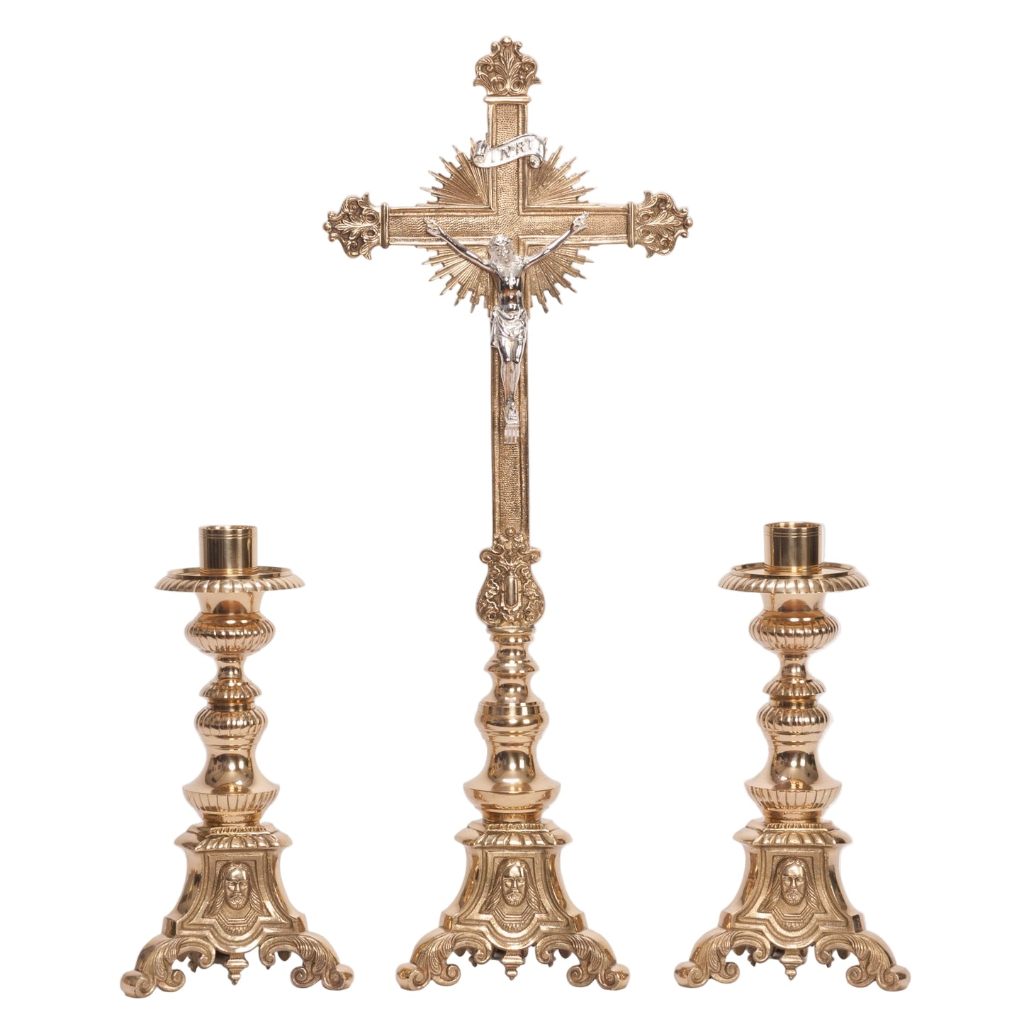 H-119SH-12 Short Holy Family Candlestick