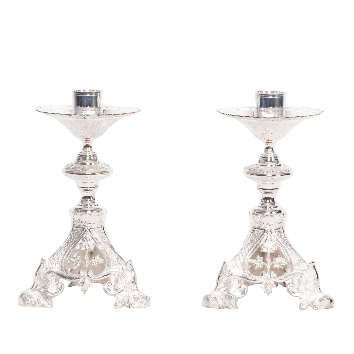 H-135SHS Silver Plated Candlestick