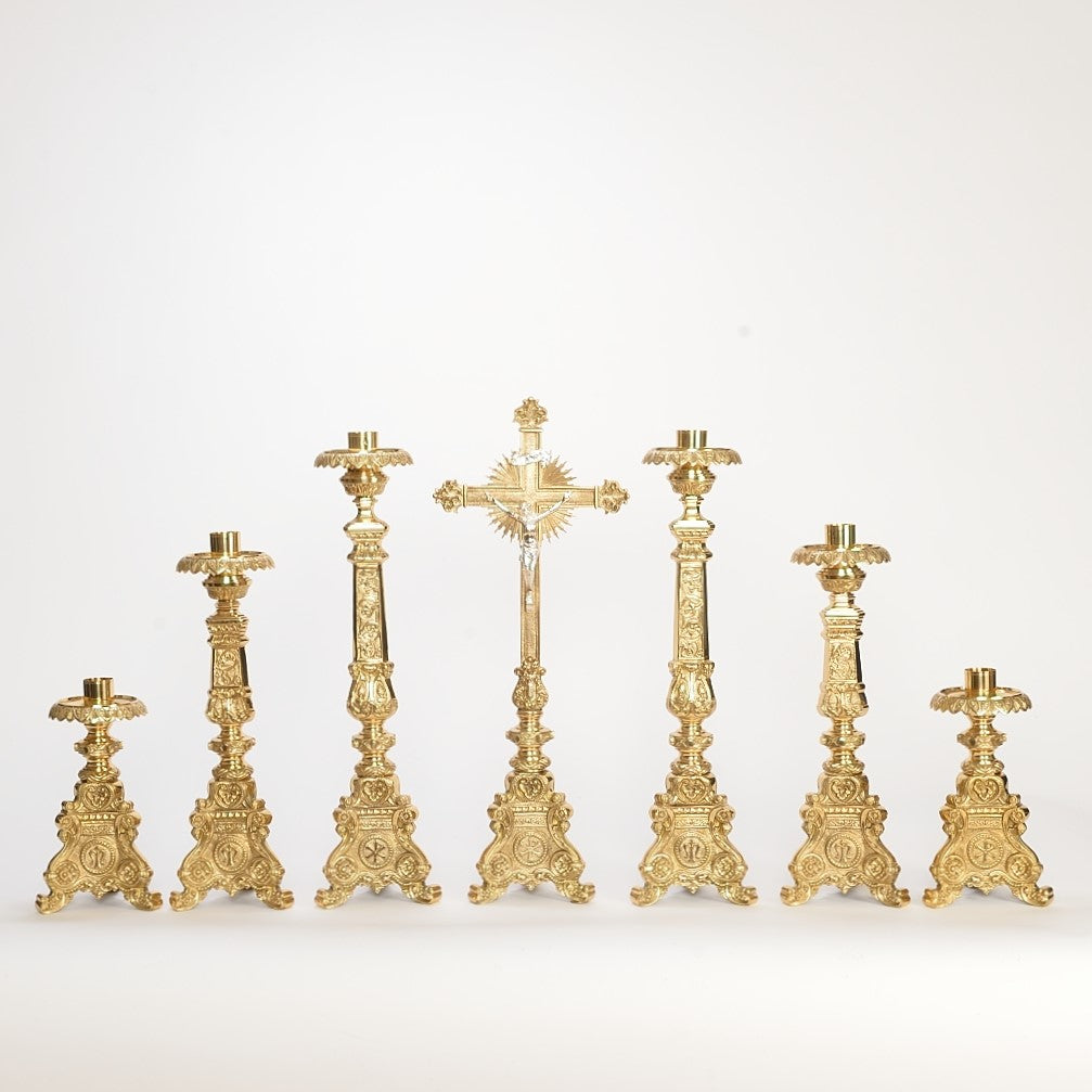 H-152 12" Baroque Candlestick