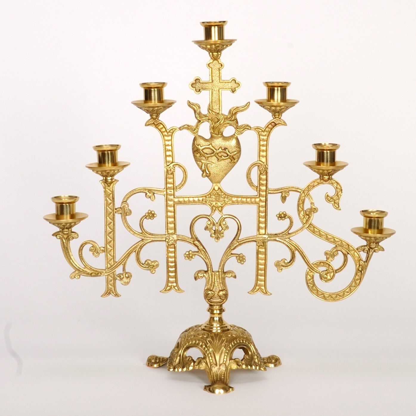 H-170 7 Light Sacred Heart Candelabra