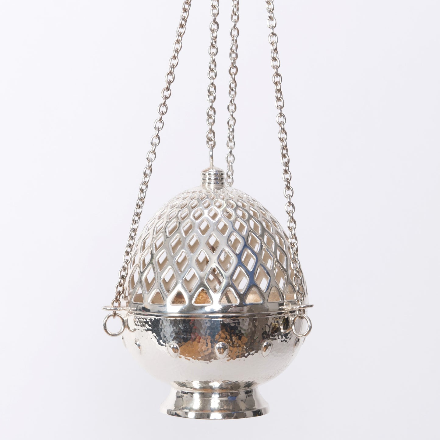 H-173S Silver Plated Cathedral Censer, Thurible