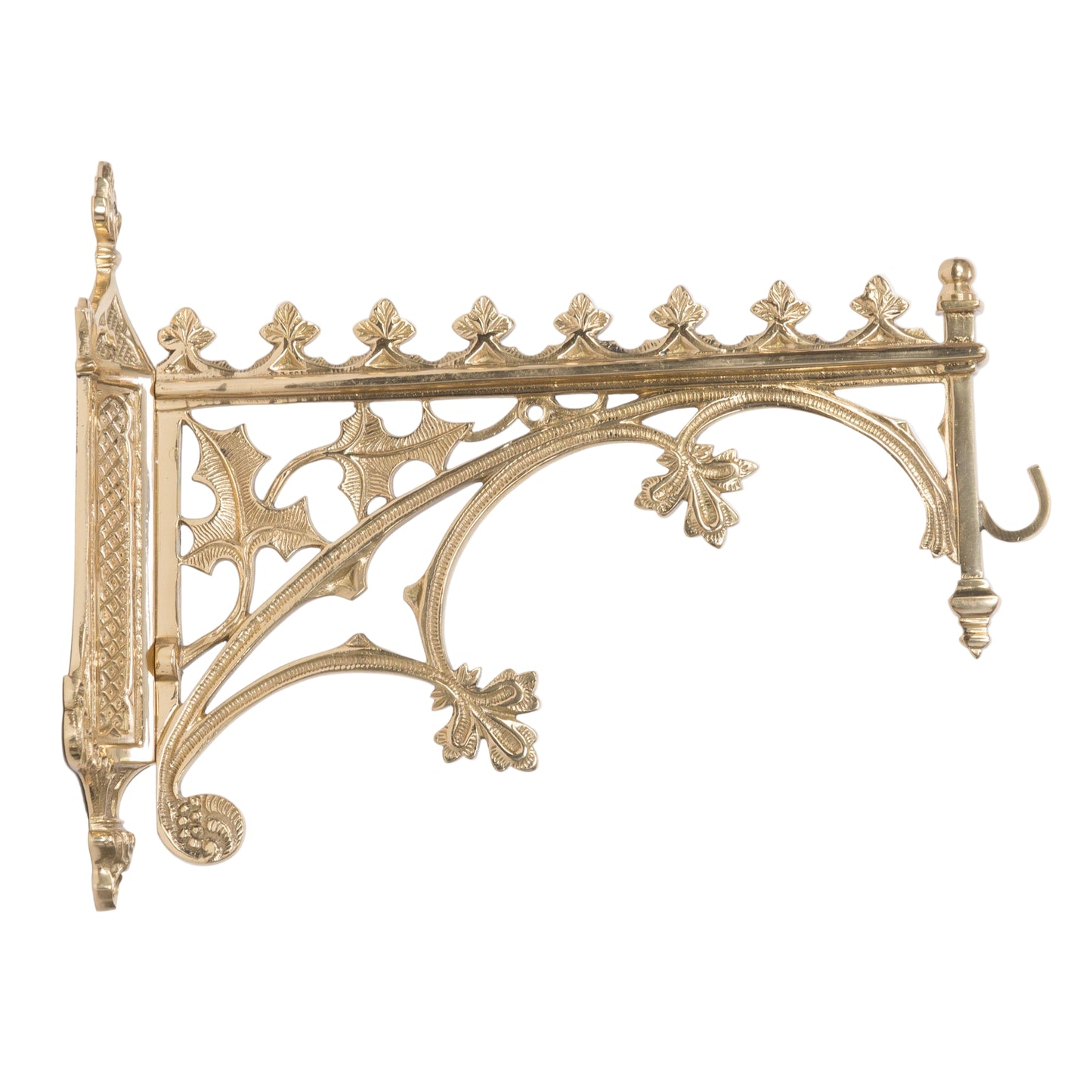 Small wall bracket with hook, Brass french style wall bracket with hook