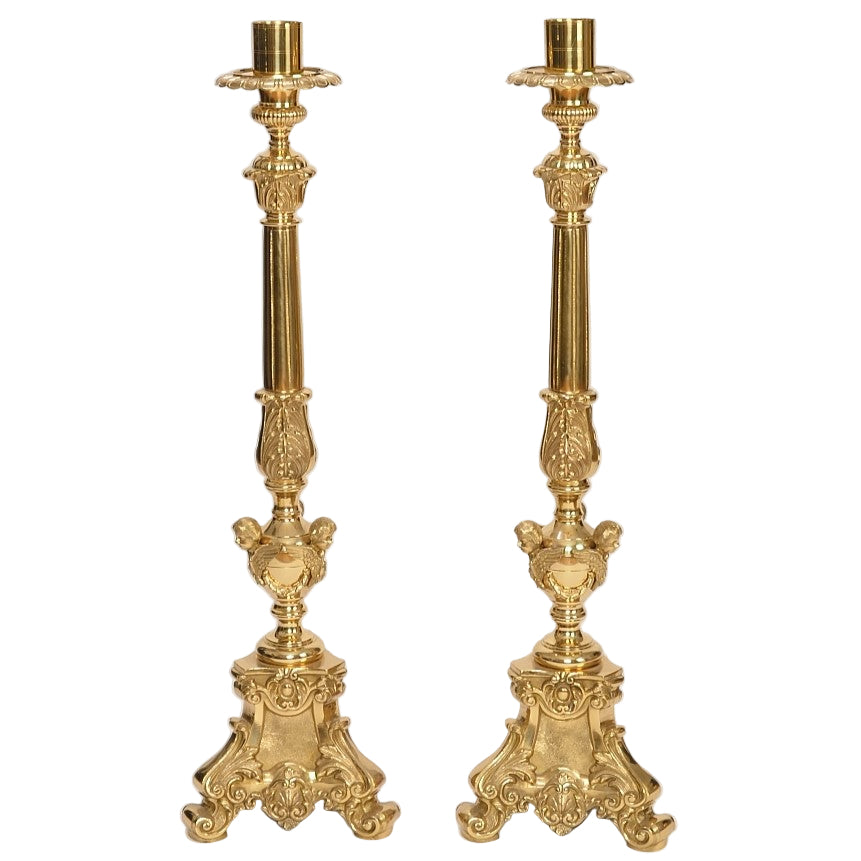 H-201 Baroque Style Church Altar Candlestick