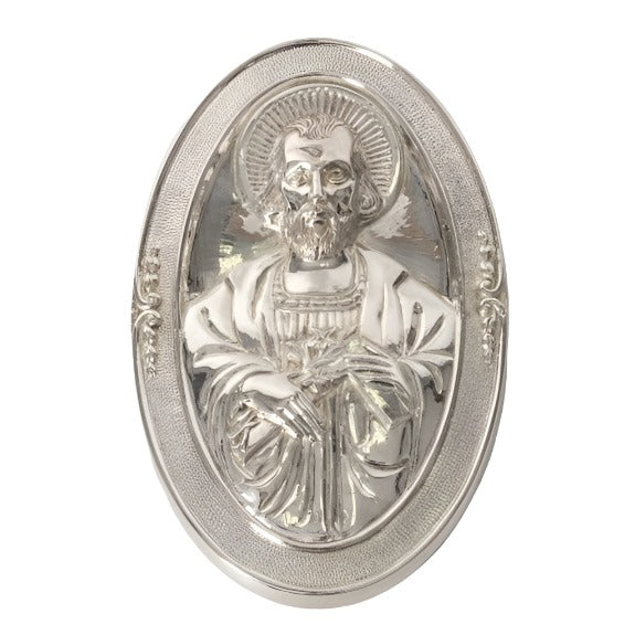 H-268S Silver Saint Joseph Wall Plaque