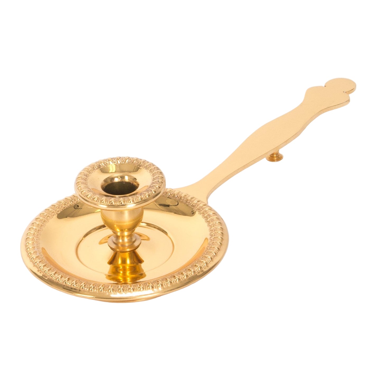 H-28G Gold Plated Bishop Bugia, Candle Holder