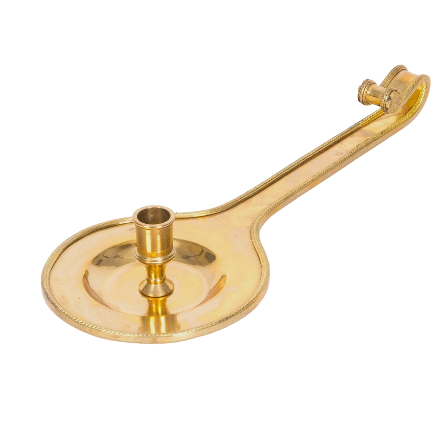H-29G Gold Plated Bishop Bugia, Candle Holder