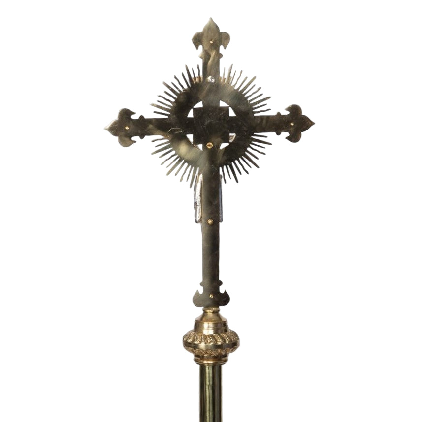 H-332PCST Processional Cross with Stones
