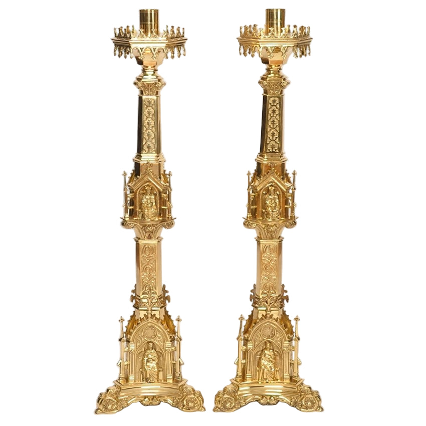 H-339-42" Large Gothic Candlestick