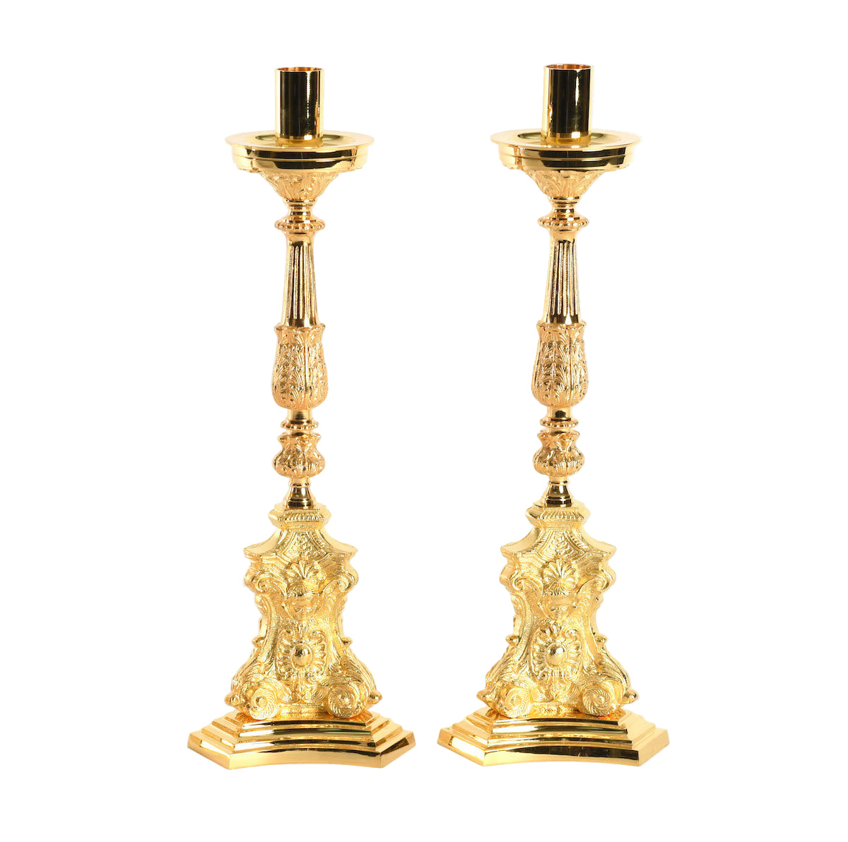 H-372G Gold Plated Candlestick