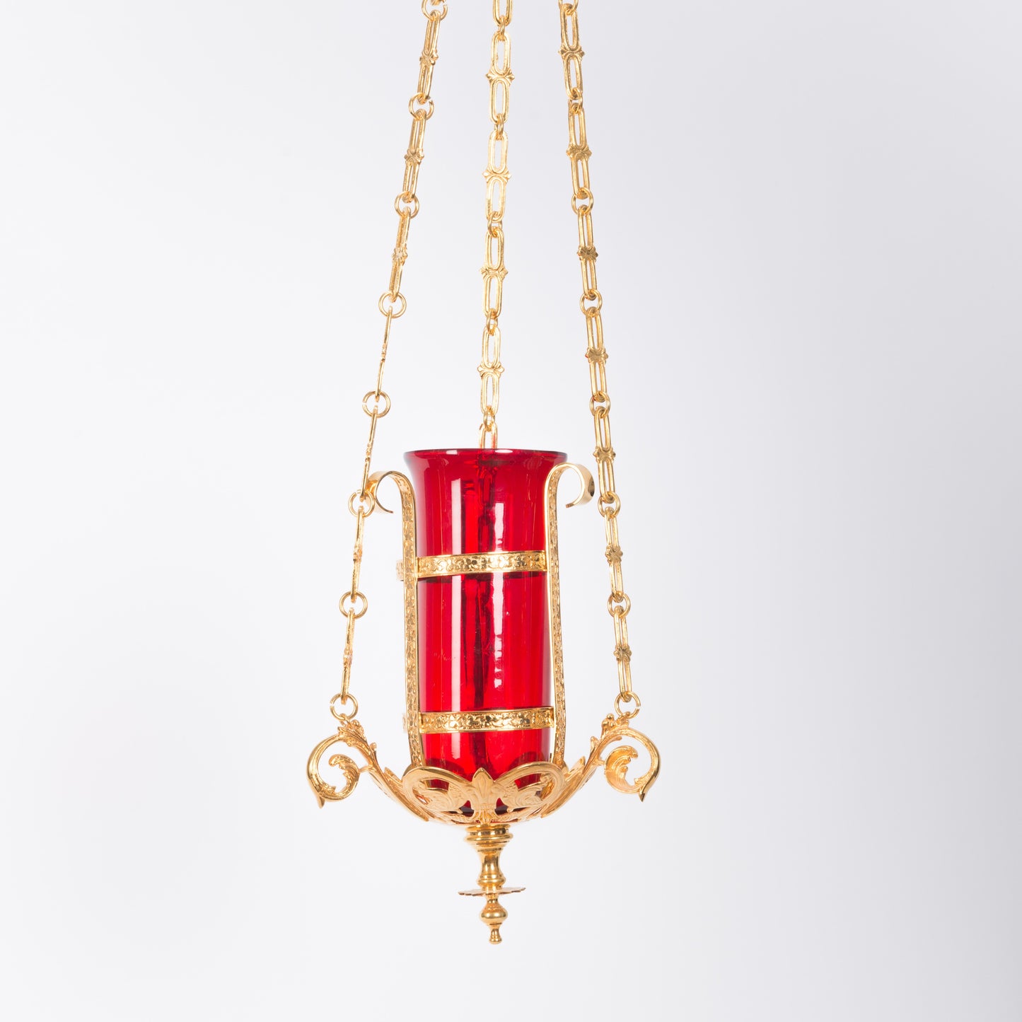 H-38G Gold Plated Hanging Sanctuary Lamp