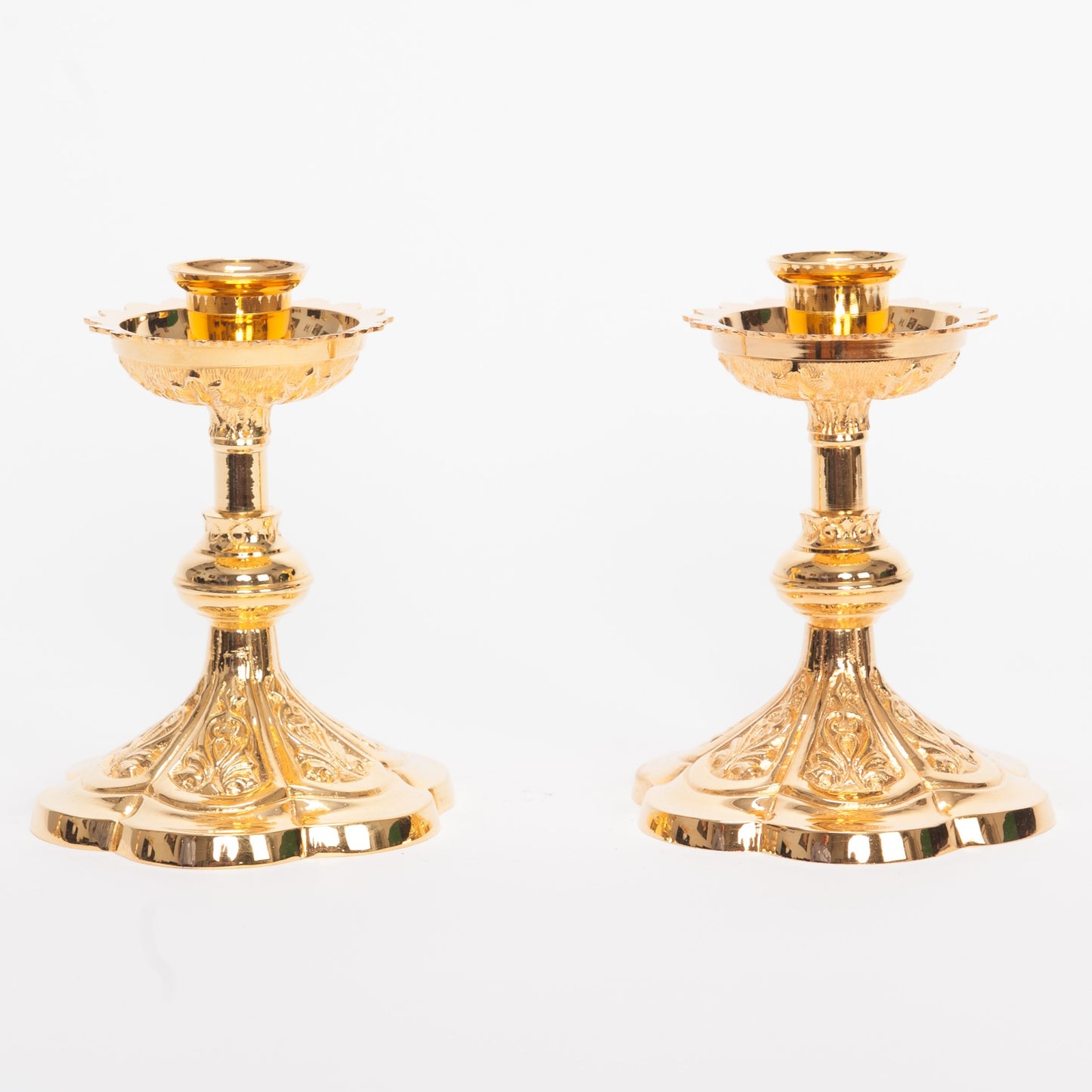 H-44BG Gold Plated Altar Candlestick