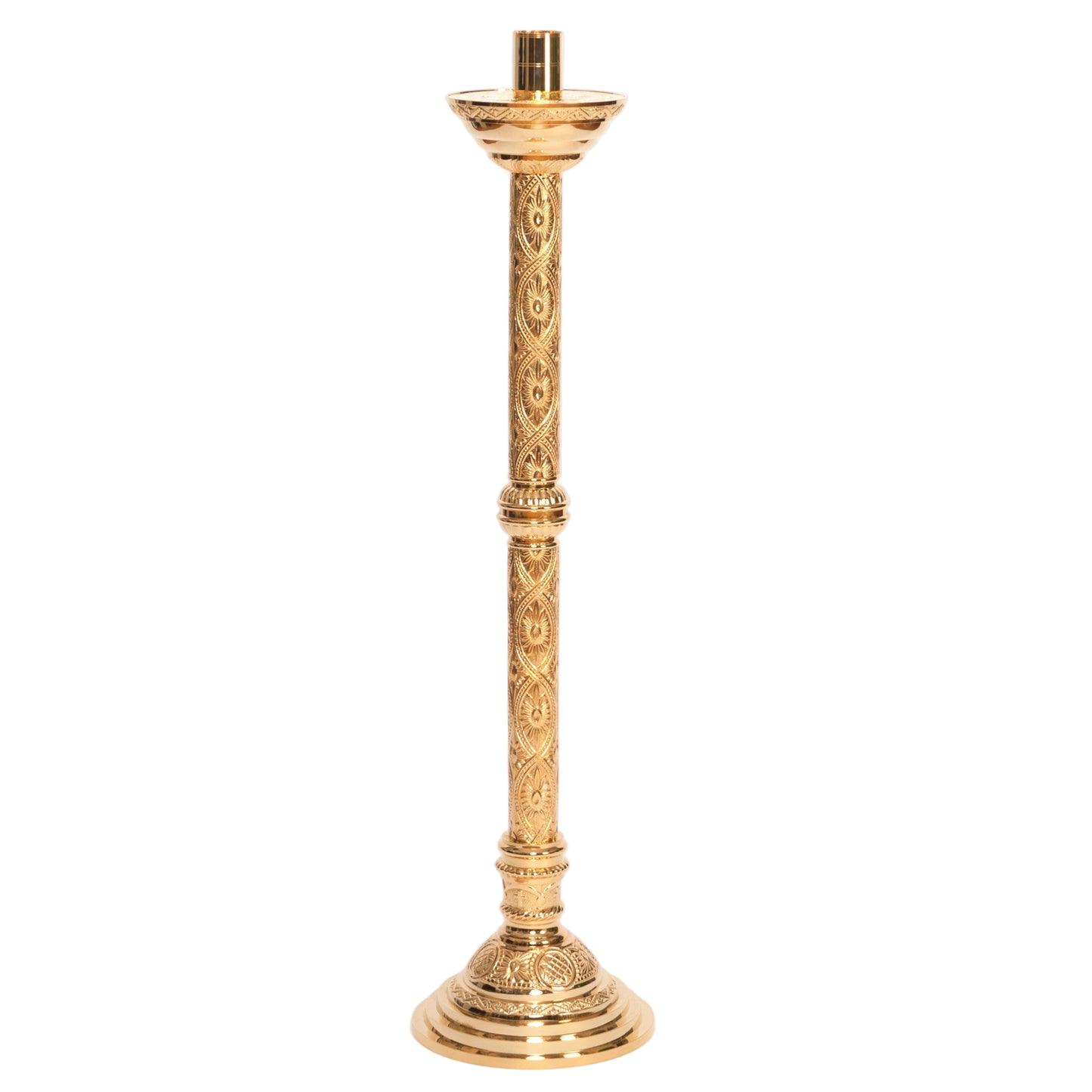 H-98G-42 Gold Plated Paschal Candlestick