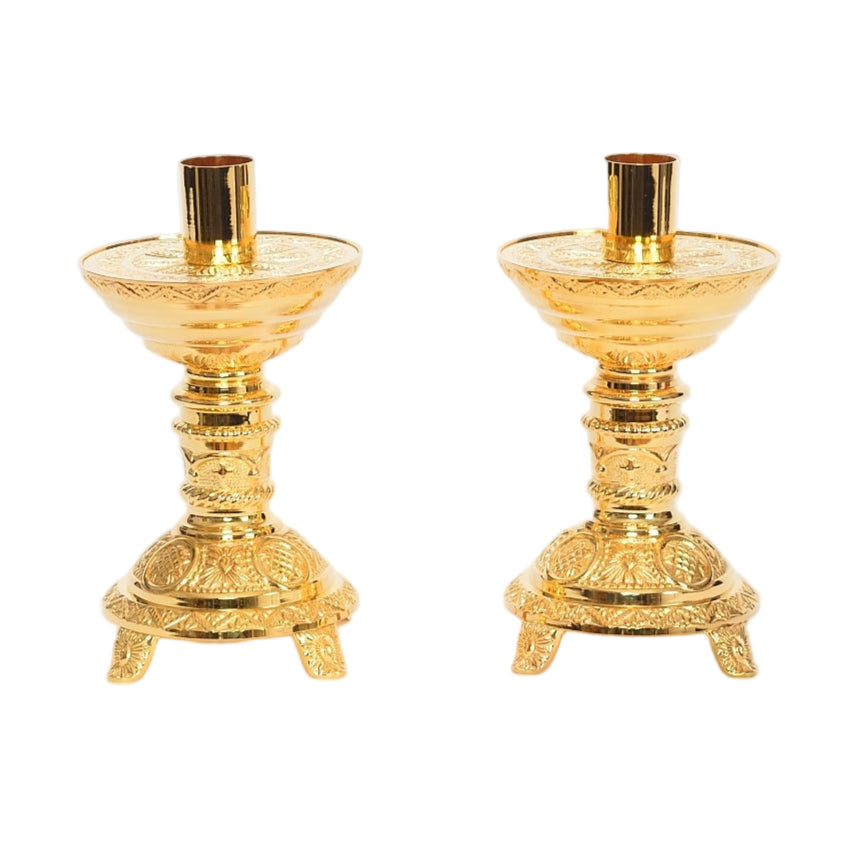 H-98G-8.5 Gold Plated Candlestick