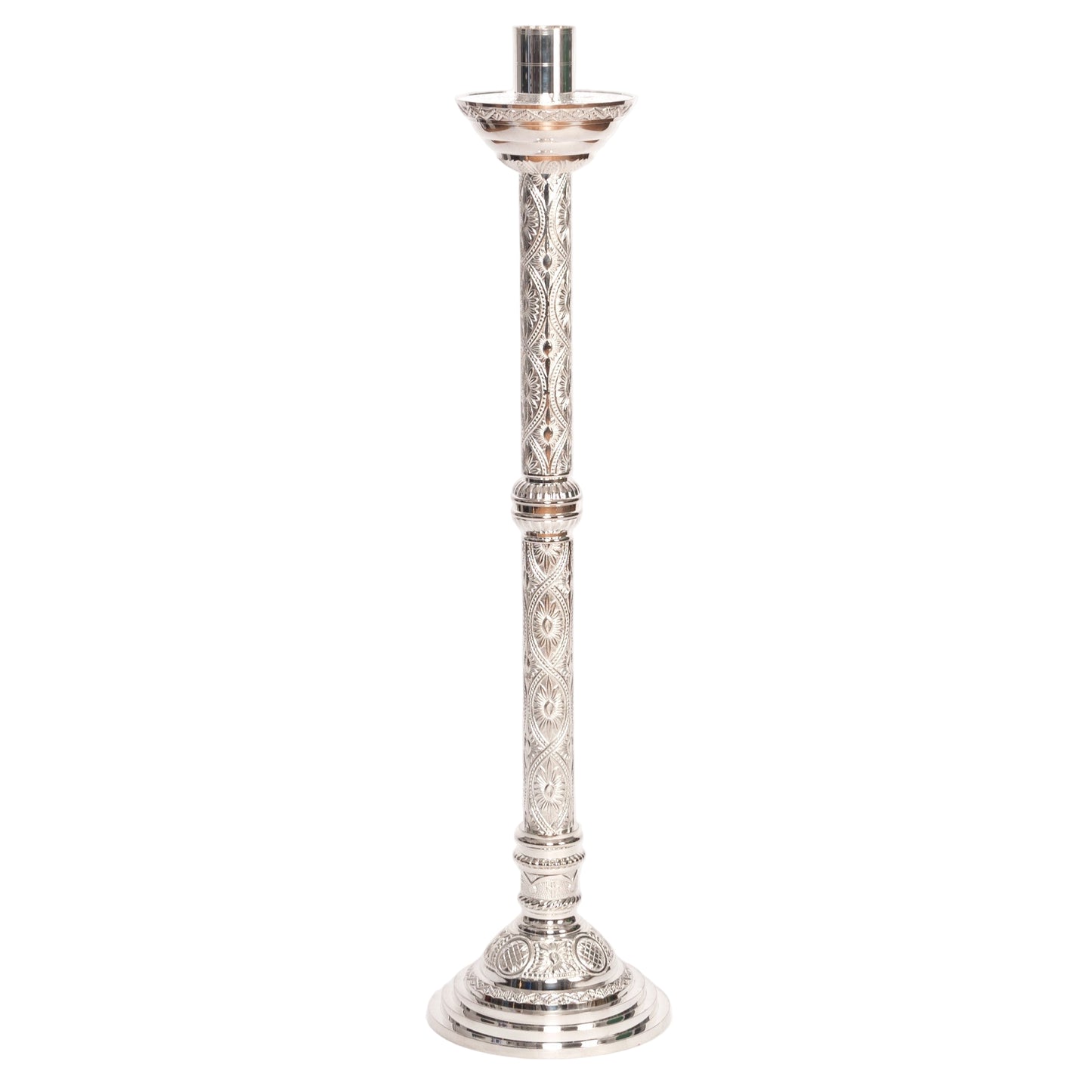 H-98S-42 Silver Plated Paschal Candlestick