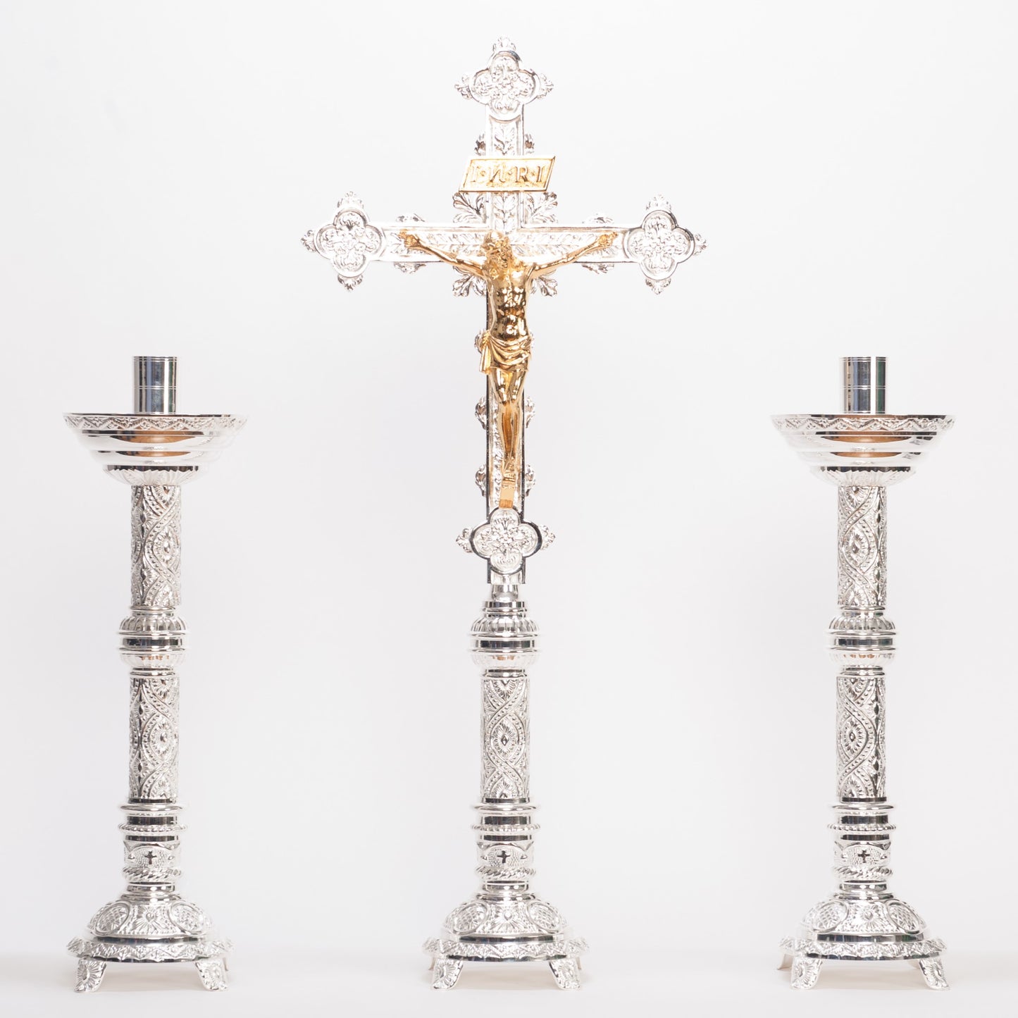 H-98S-18.5 Silver Plated Candlestick