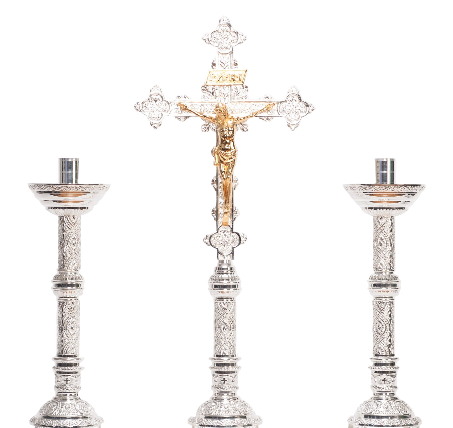 H-98S-18.5 Silver Plated Candlestick