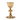 traditional Gothic chalice. all gold plated. silver plated panels on the base with scenes from the life of christ