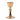 gold plated neo gothic chalice with round node and jeweled cross on base