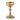 gold plated romanesque chalice. st remy style. round scalloped base. ornate filigre throughout