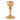 gold plated romanesque chalice with round base