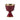 red enamel chalice with gold plated cup