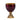 red enamel chalice with gold plated base