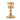 gold plated chalice with baroque style under cup