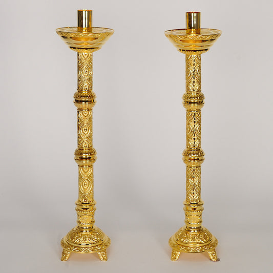 H-98G-24" Gold Plated Candlestick