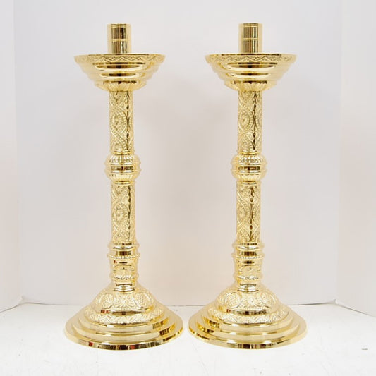 H-98-18.5 Goldplated Candlestick