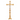 Decorative gold plated traditional altar cross, crucifix with silver corpus, altar cross