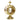 gold plated chapel sized monstrance with glass enclosed luna. 