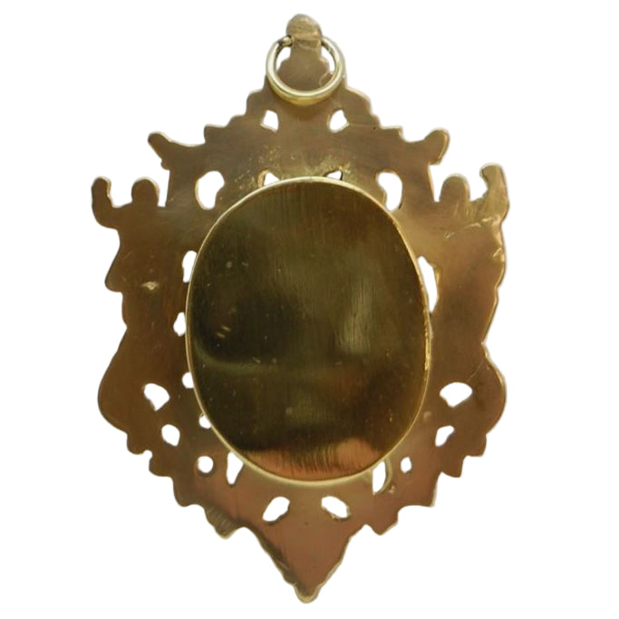 back side of wall mounted reliquary. removable door 