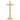 Decorative gold plated traditional altar cross, crucifix with silver corpus, ornate cross, crucifix 