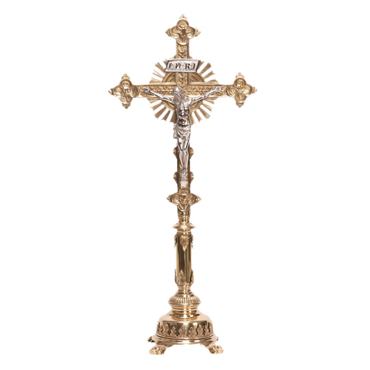 H-108B-SS Brass Stem Altar Cross