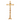 Decorative gold plated traditional altar cross, crucifix with silver corpus, altar cross, backside