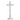 Decorative silver plated traditional altar cross, crucifix with silver corpus, ornate cross, crucifix, backside  