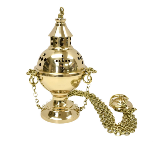 H-431 Triple Chain Brass Censer