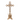 Shorter decorative brass altar cross, crucifix with silver corpus, traditional gothic altar cross, altar cross,