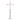 decorative silver plated traditional altar cross, crucifix with gold corpus, altar cross, backside 